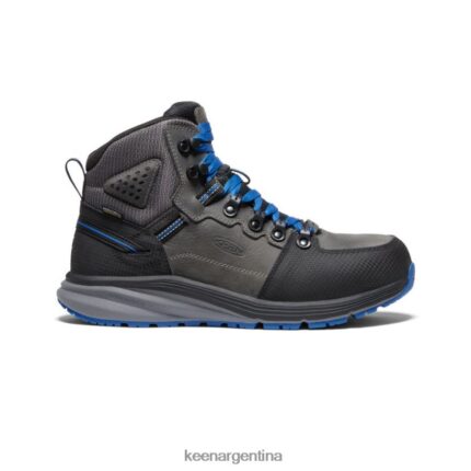 gris acero/cobalto brillante calzado KEEN Bota impermeable con gancho rojo (puntera de fibra de carbono) T0822B222 hombres