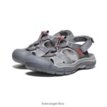gris acero/coral calzado KEEN sandalia barranco h2 T0822B651 mujer - Imagen 2