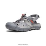 gris acero/coral calzado KEEN sandalia barranco h2 T0822B651 mujer - Imagen 3