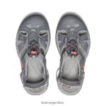 gris acero/coral calzado KEEN sandalia barranco h2 T0822B651 mujer - Imagen 4