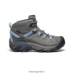 gris acero/hortensia calzado KEEN targhee ii impermeable medio T0822B620 mujer