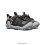 gris acero/naranja seguridad calzado KEEN zapatillas con nudo hueco T0822B890 pequeños niños - Imagen 2