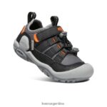 gris acero/naranja seguridad calzado KEEN zapatillas con nudo hueco T0822B890 pequeños niños - Imagen 3