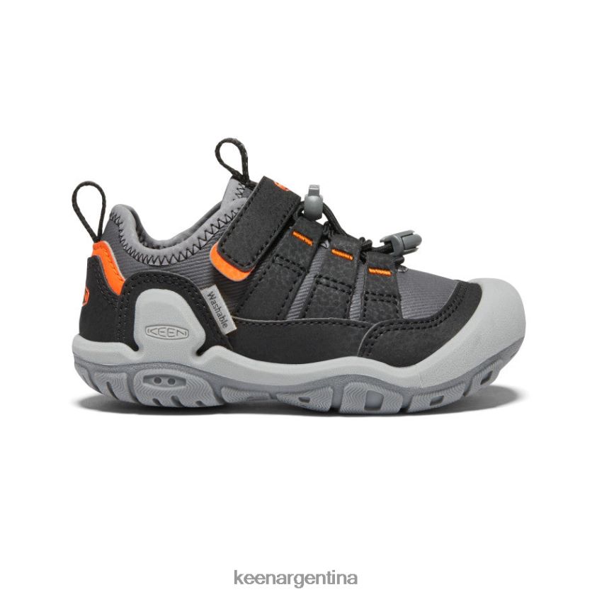 gris acero/naranja seguridad calzado KEEN zapatillas con nudo hueco T0822B890 pequeños niños - Imagen 1