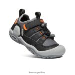 gris acero/naranja seguridad calzado KEEN zapatillas con nudo hueco T0822B908 niños grandes - Imagen 3