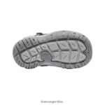 gris acero/naranja seguridad calzado KEEN zapatillas con nudo hueco T0822B908 niños grandes - Imagen 4