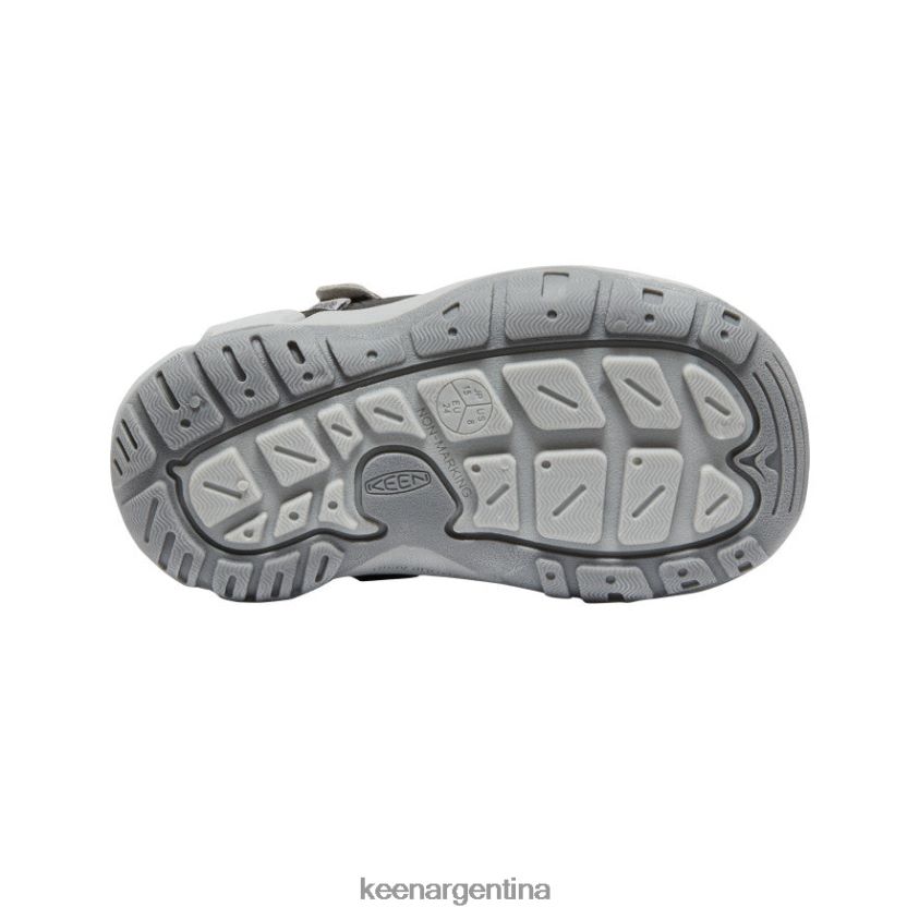 gris acero/naranja seguridad calzado KEEN zapatillas con nudo hueco T0822B908 niños grandes - Imagen 4