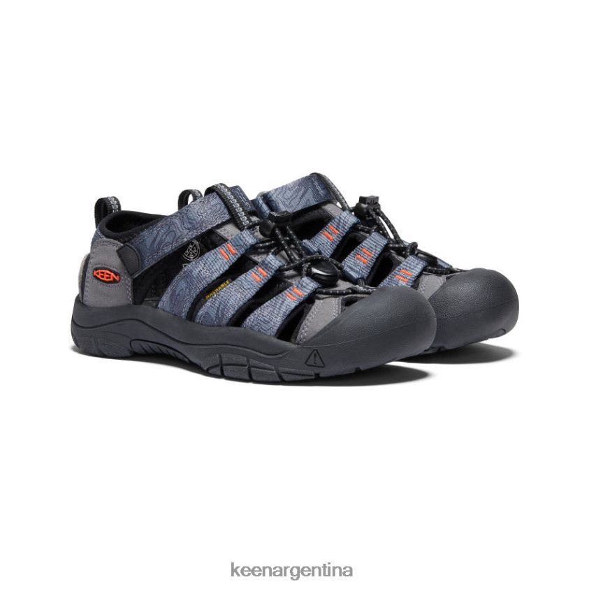 gris acero/negro calzado KEEN newport h2 T0822B755 niños grandes - Imagen 2