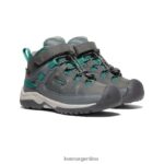 gris acero/porcelana calzado KEEN bota impermeable targhee T0822B877 pequeños niños - Imagen 2