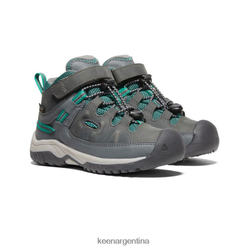 gris acero/porcelana calzado KEEN bota impermeable targhee T0822B877 pequeños niños - Imagen 2