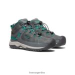gris acero/porcelana calzado KEEN bota impermeable targhee T0822B896 niños grandes - Imagen 2