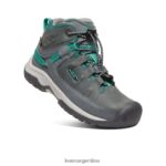 gris acero/porcelana calzado KEEN bota impermeable targhee T0822B896 niños grandes - Imagen 3