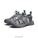 gris medio/verde pavo real calzado KEEN susurro T0822B521 mujer - Imagen 2