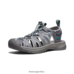 gris medio/verde pavo real calzado KEEN susurro T0822B521 mujer - Imagen 3
