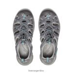 gris medio/verde pavo real calzado KEEN susurro T0822B521 mujer - Imagen 4