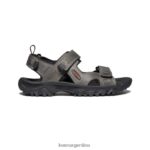 gris negro calzado KEEN sandalia con puntera abierta targhee iii T0822B259 hombres