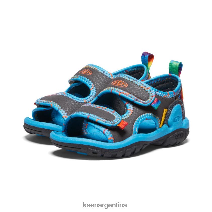 imán/teñido anudado calzado KEEN Knotch Creek con puntera abierta T0822B814 niños pequeños - Imagen 2