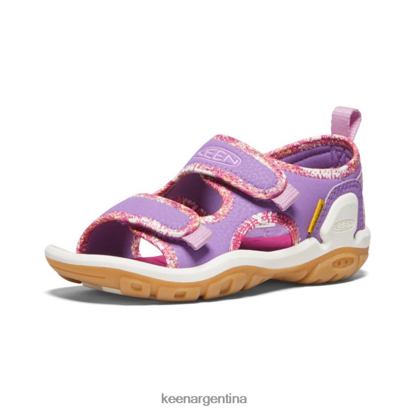 lavanda inglesa/fucsia festival calzado KEEN Knotch Creek con puntera abierta T0822B770 pequeños niños - Imagen 3