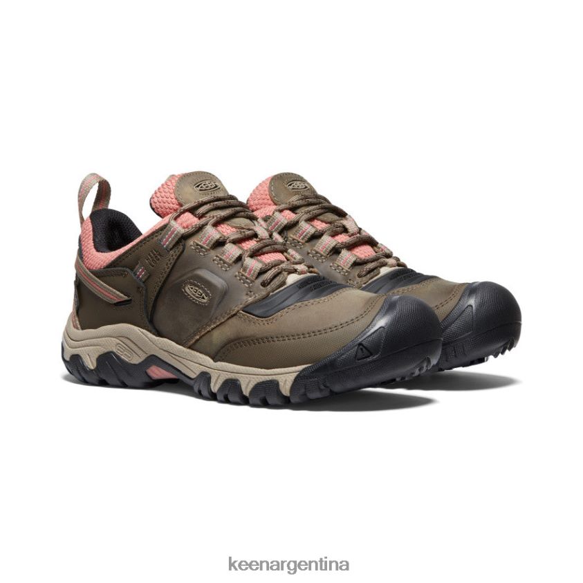lobo de madera/polvo de ladrillo calzado KEEN cresta flexible impermeable T0822B649 mujer - Imagen 2