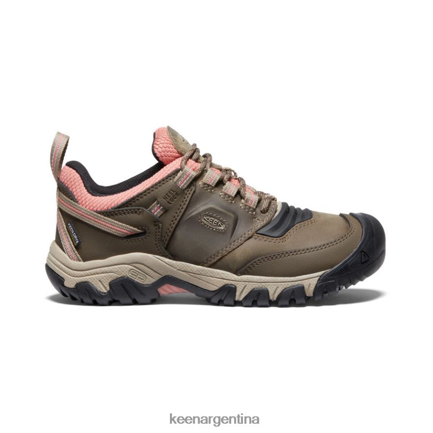 lobo de madera/polvo de ladrillo calzado KEEN cresta flexible impermeable T0822B649 mujer - Imagen 1
