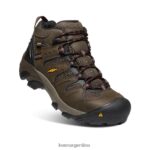 marrón cascada/atigrado calzado KEEN Lansing Mid impermeable (puntera de acero) T0822B92 hombres - Imagen 3