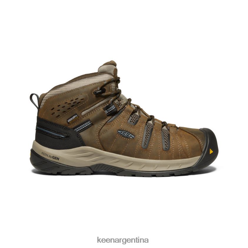 marrón cascada/azul orión calzado KEEN Bota impermeable Flint II (puntera de acero) T0822B181 hombres - Imagen 1