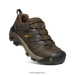 marrón cascada/ladrillo cocido calzado KEEN Lansing bajo (puntera de acero) T0822B302 hombres - Imagen 3