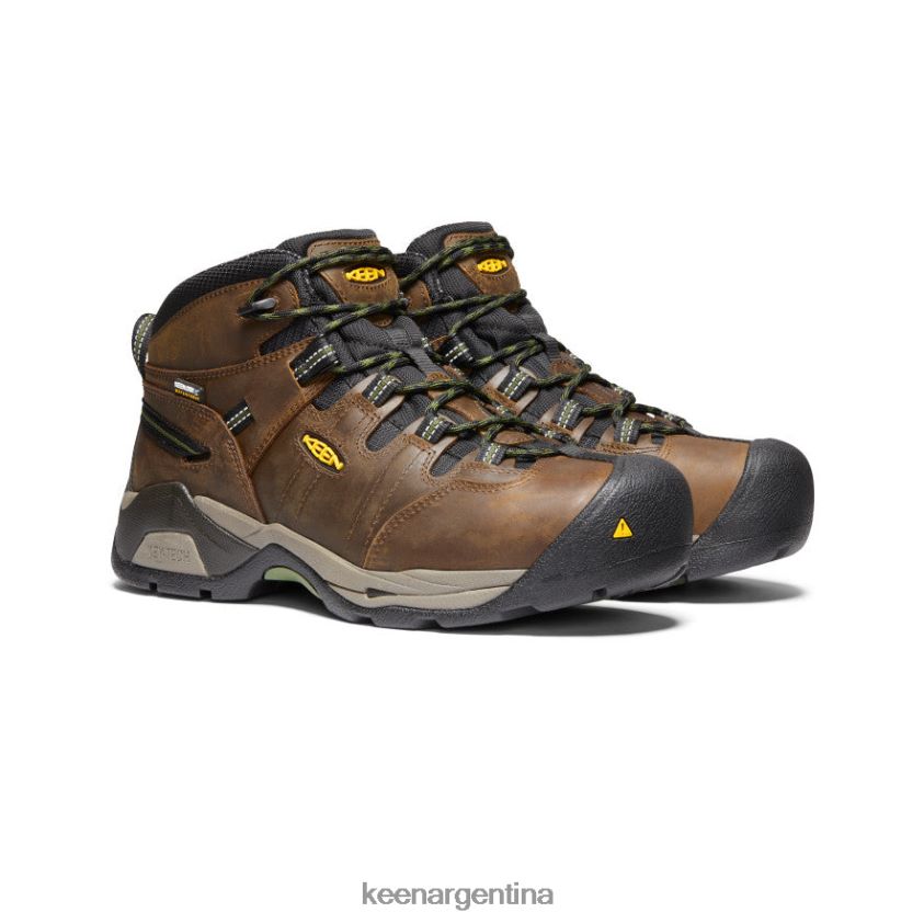 marrón cascada/verde bronce calzado KEEN Bota impermeable detroit xt (puntera de acero) T0822B245 hombres - Imagen 2