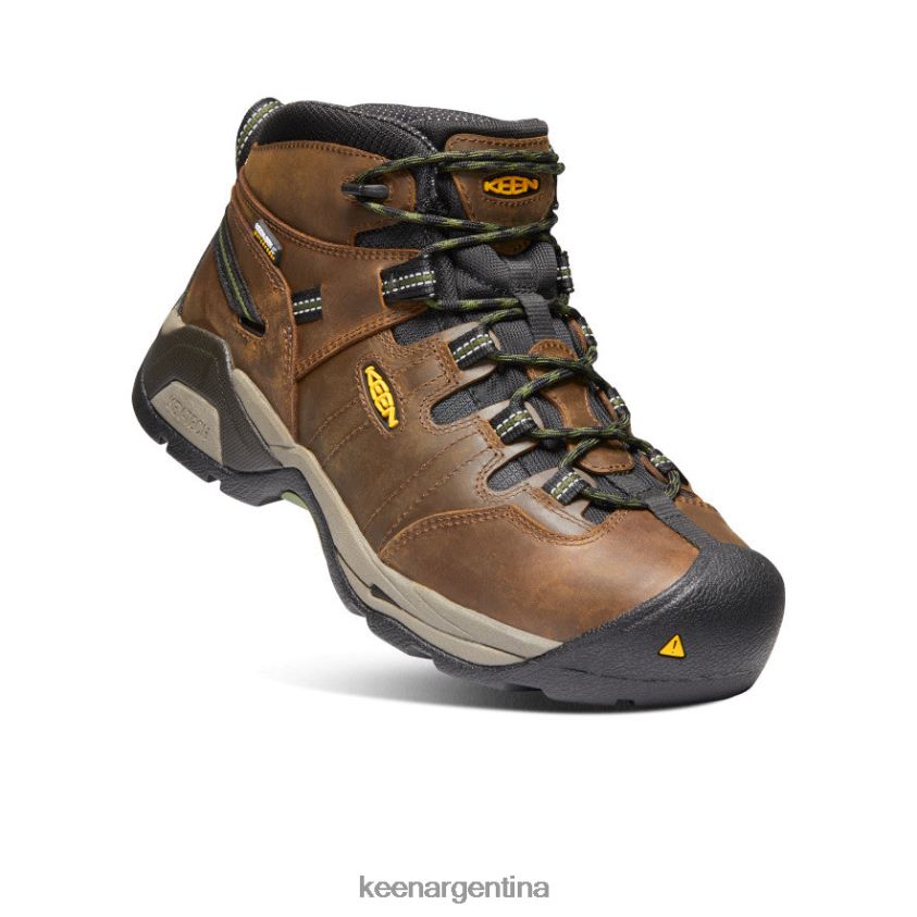 marrón cascada/verde bronce calzado KEEN Bota impermeable detroit xt (puntera de acero) T0822B245 hombres - Imagen 3