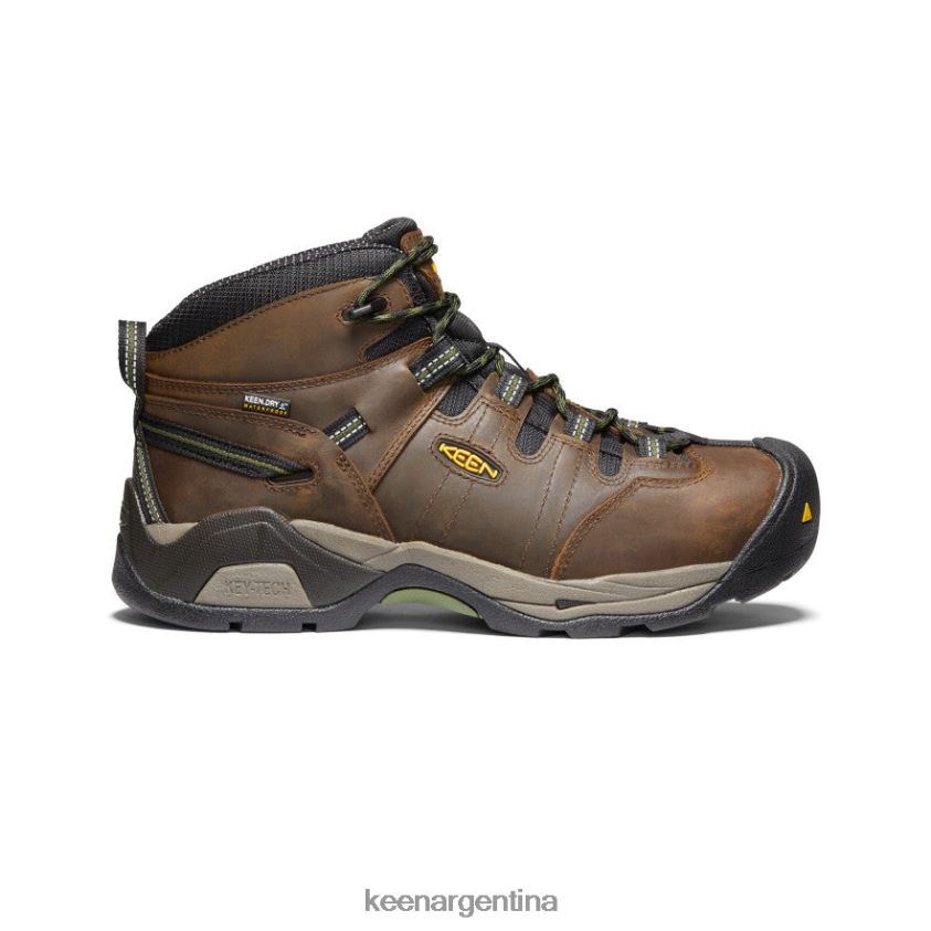 marrón cascada/verde bronce calzado KEEN Bota impermeable detroit xt (puntera de acero) T0822B245 hombres - Imagen 1