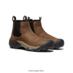 marrón vegetal/negro calzado KEEN targhee ii chelsea T0822B394 hombres - Imagen 2