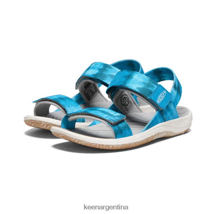 musgo marino/azul fiordo calzado KEEN correa trasera elle T0822B722 niños grandes - Imagen 2