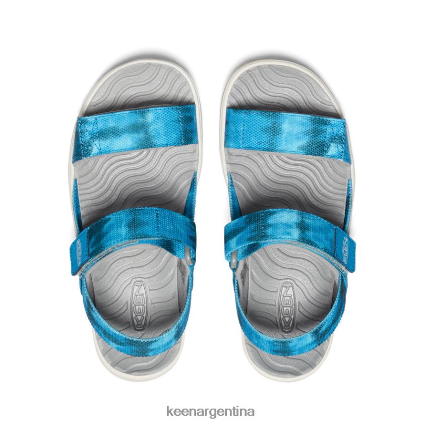 musgo marino/azul fiordo calzado KEEN correa trasera elle T0822B722 niños grandes - Imagen 4