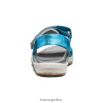 musgo marino/azul fiordo calzado KEEN correa trasera elle T0822B726 pequeños niños - Imagen 5