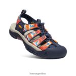 naranja maravilloso/azul marino calzado KEEN newport x al aire libre afro T0822B85 hombres - Imagen 3