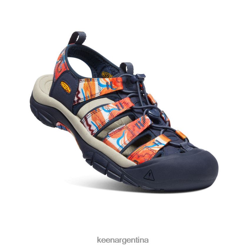 naranja maravilloso/azul marino calzado KEEN newport x al aire libre afro T0822B85 hombres - Imagen 3