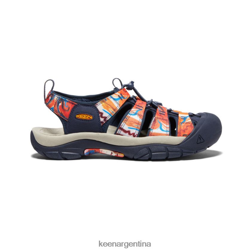 naranja maravilloso/azul marino calzado KEEN newport x al aire libre afro T0822B85 hombres - Imagen 1