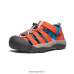 naranja seguridad/azul fiordo calzado KEEN newport h2 T0822B738 pequeños niños - Imagen 3
