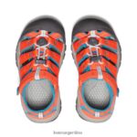 naranja seguridad/azul fiordo calzado KEEN newport h2 T0822B738 pequeños niños - Imagen 4