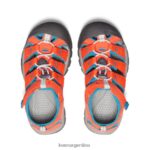 naranja seguridad/azul fiordo calzado KEEN newport h2 T0822B756 niños grandes - Imagen 4