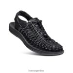 negro calzado KEEN cuero premium uneek T0822B384 hombres - Imagen 3