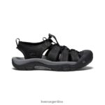 negro/gris acero calzado KEEN cuero newport T0822B133 hombres