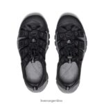 negro/gris acero calzado KEEN cuero newport T0822B133 hombres - Imagen 4