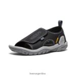 negro/gris acero calzado KEEN Knotch River con puntera abierta T0822B950 niños grandes - Imagen 3