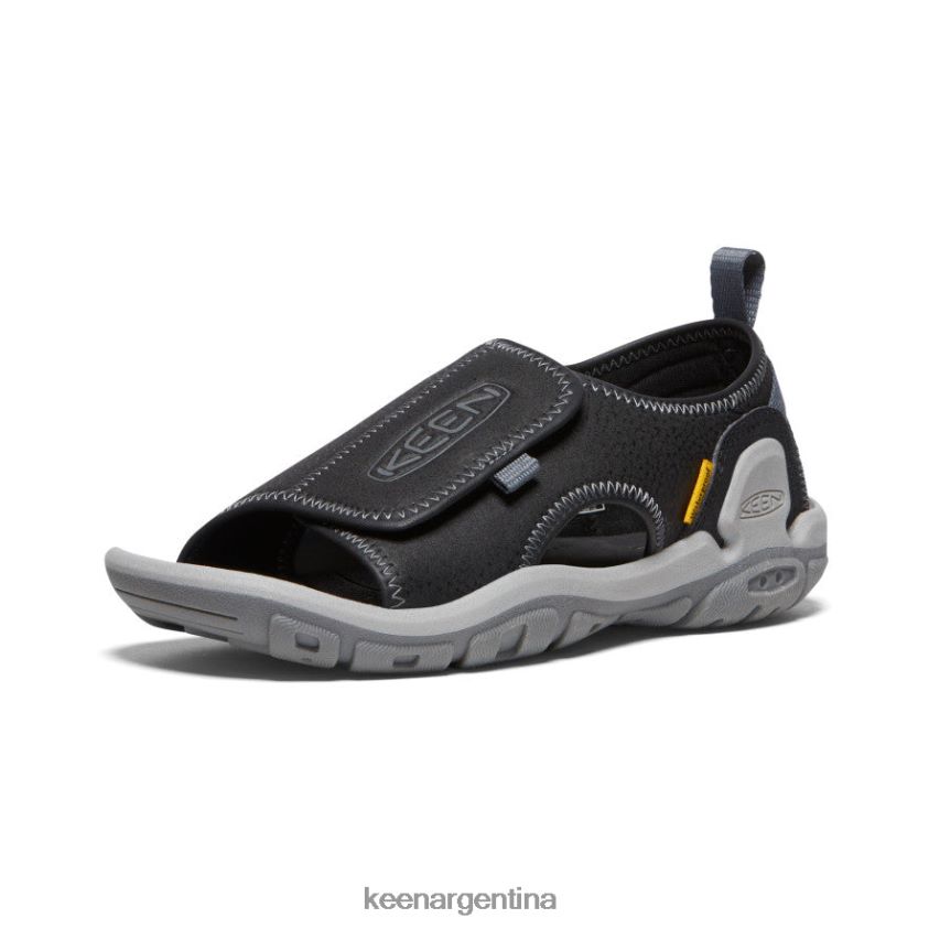 negro/gris acero calzado KEEN Knotch River con puntera abierta T0822B950 niños grandes - Imagen 3