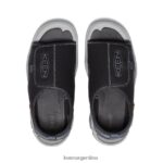 negro/gris acero calzado KEEN Knotch River con puntera abierta T0822B950 niños grandes - Imagen 4