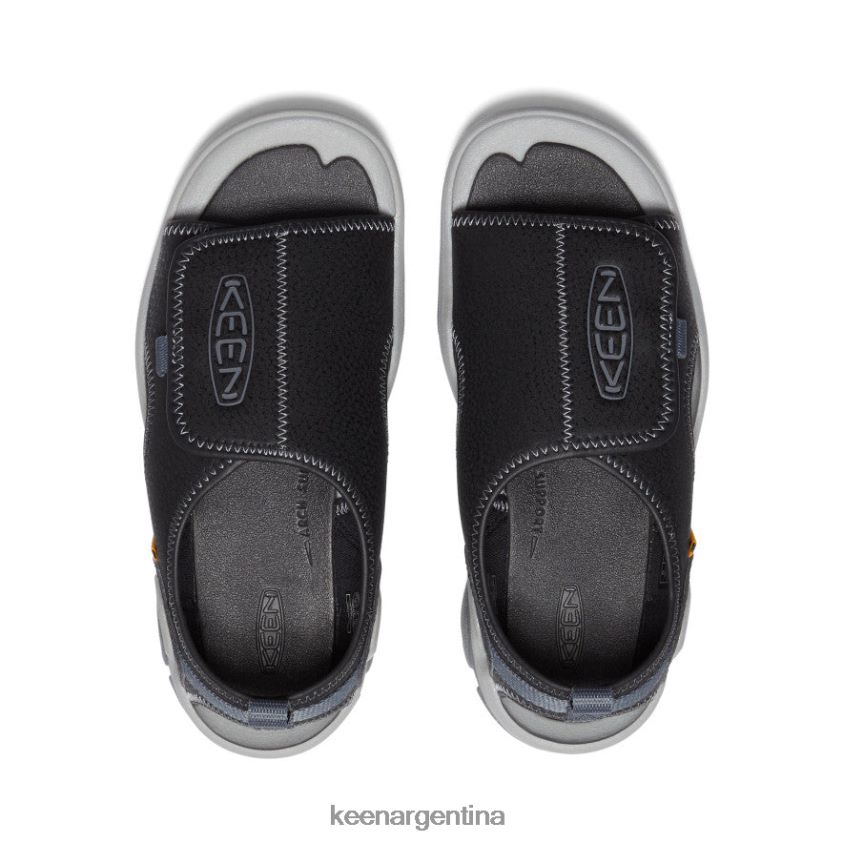 negro/gris acero calzado KEEN Knotch River con puntera abierta T0822B950 niños grandes - Imagen 4