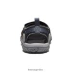 negro/gris acero calzado KEEN Knotch River con puntera abierta T0822B950 niños grandes - Imagen 5