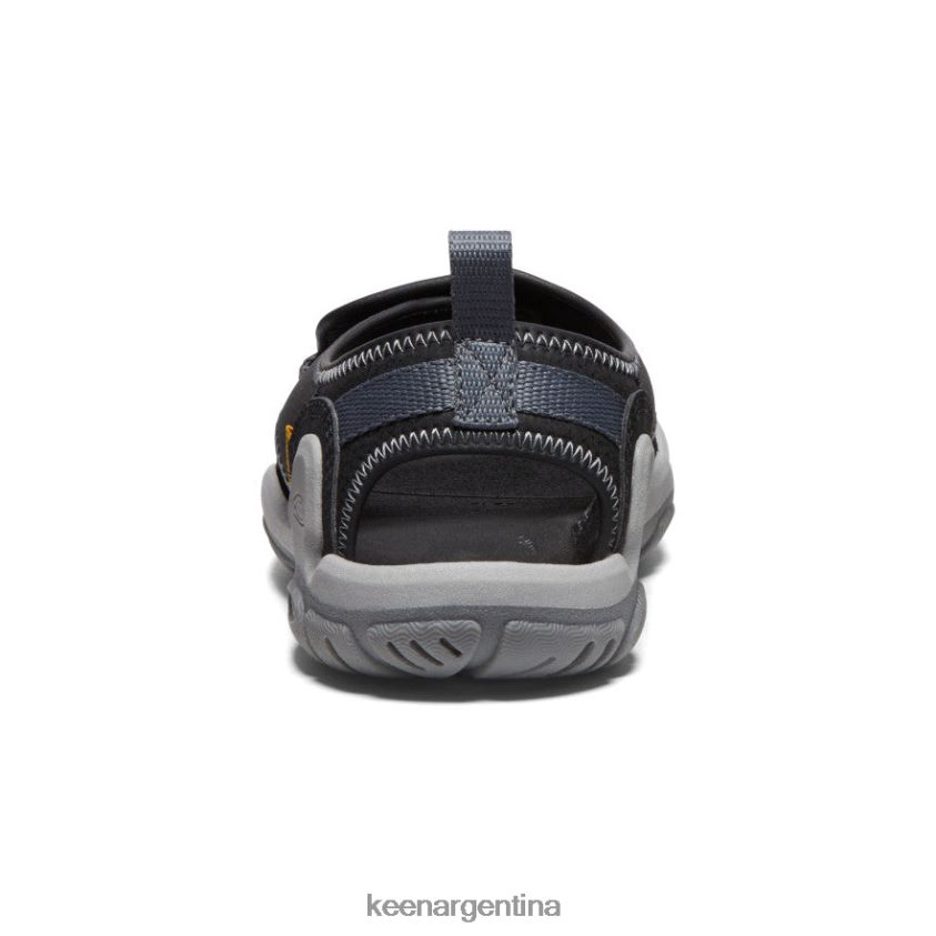 negro/gris acero calzado KEEN Knotch River con puntera abierta T0822B950 niños grandes - Imagen 5