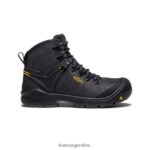 negro/gris acero calzado KEEN querido nacido 6" T0822B365 hombres